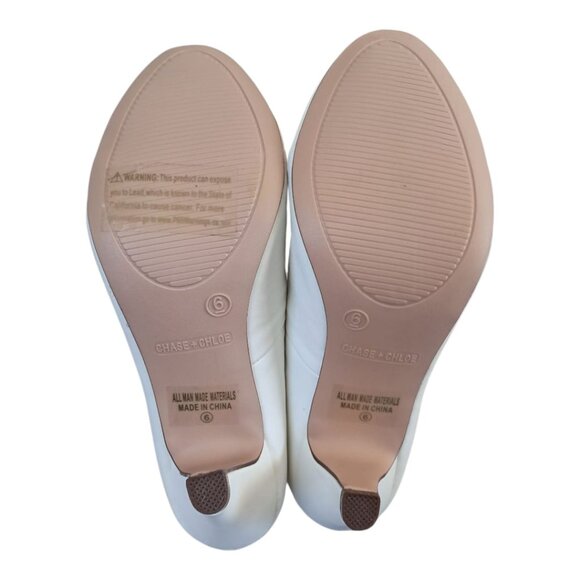 New Chase & Chloe Kimmy-21 Mary Jane Heels - Color: White PU - Size: 6 (22.5 cm) - Picture 9 of 9